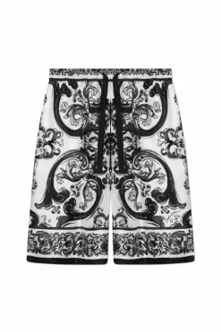 Dolce & Gabbana BIAŁY Jedwabne szorty