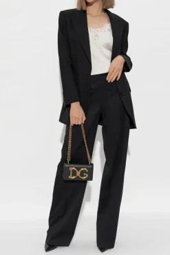Dolce & Gabbana BIAŁY Jedwabna góra od piżamy