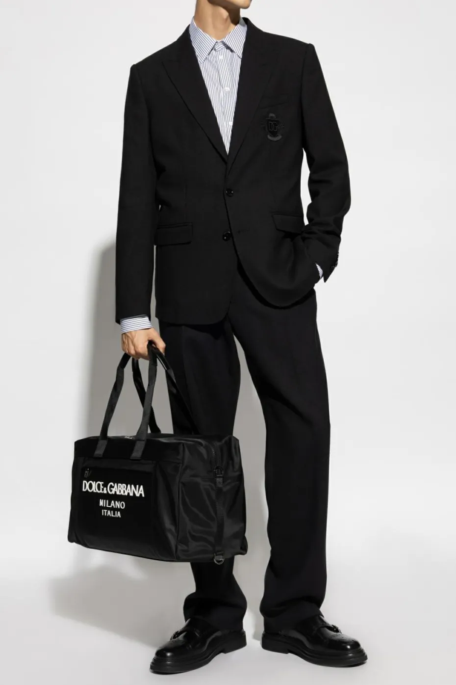 Dolce & Gabbana BIAŁY Koszula ze wzorem w pasy