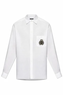 Dolce & Gabbana BIAŁY Lniana koszula