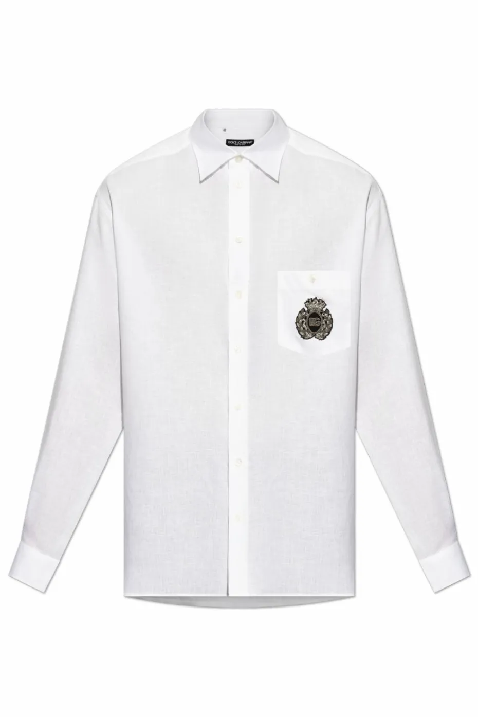 Dolce & Gabbana BIAŁY Lniana koszula
