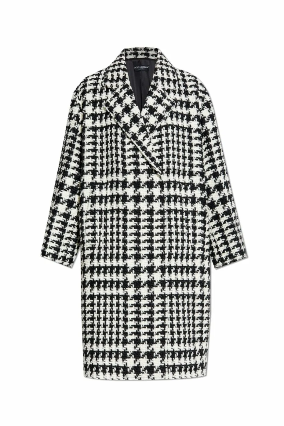 Dolce & Gabbana BIAŁY Płaszcz ze wzorem w pipetkę