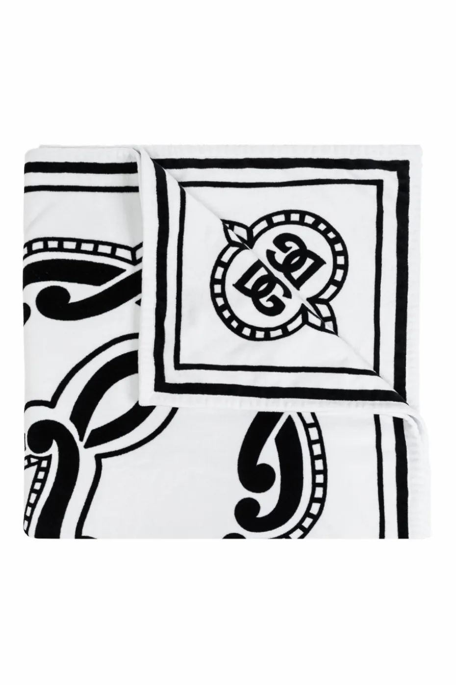 Dolce & Gabbana BIAŁY Ręcznik kąpielowy z logo