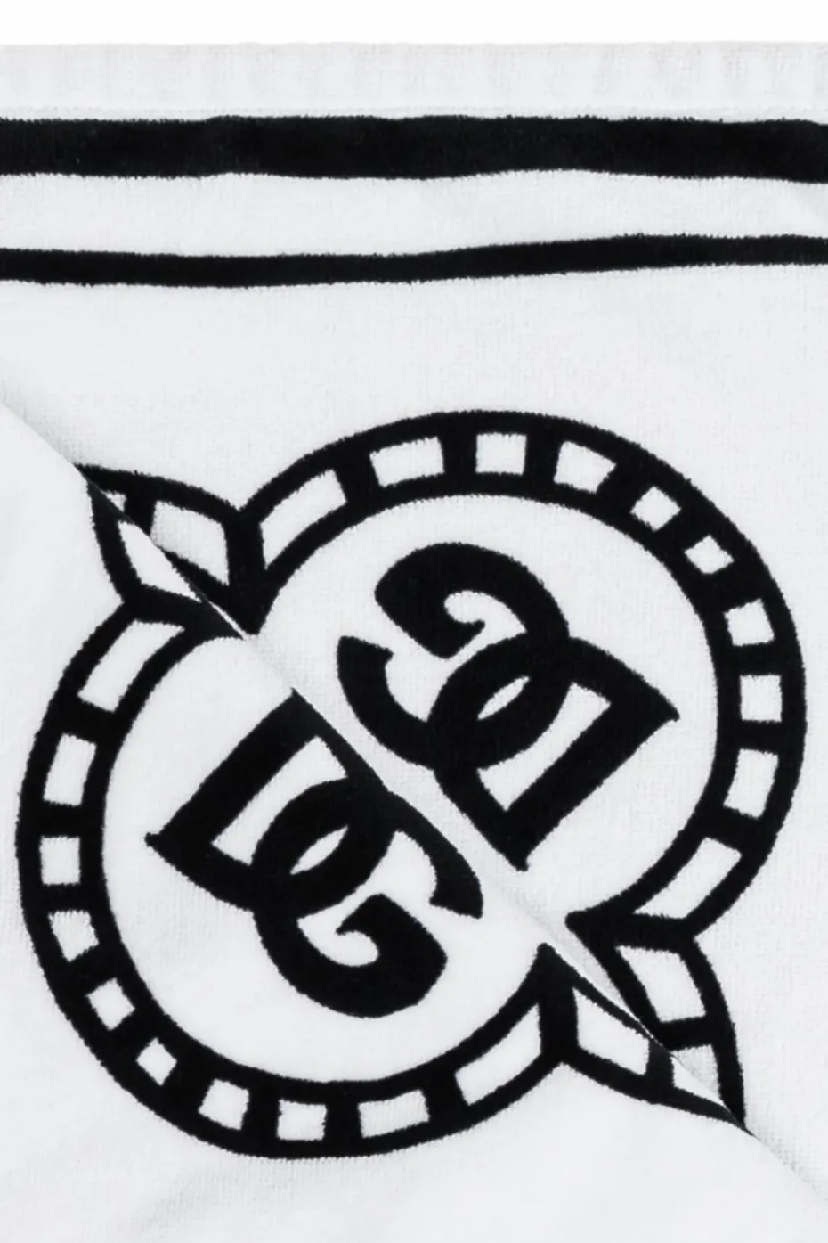 Dolce & Gabbana BIAŁY Ręcznik kąpielowy z logo