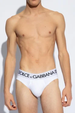 Dolce & Gabbana BIAŁY Slipy z logo
