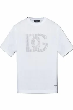 Dolce & Gabbana BIAŁY T-shirt z logo