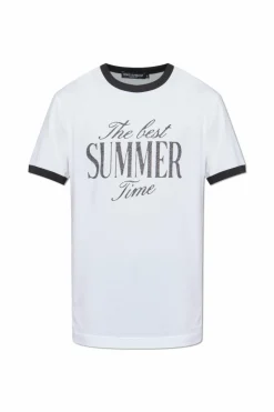 Dolce & Gabbana BIAŁY T-shirt z nadrukiem