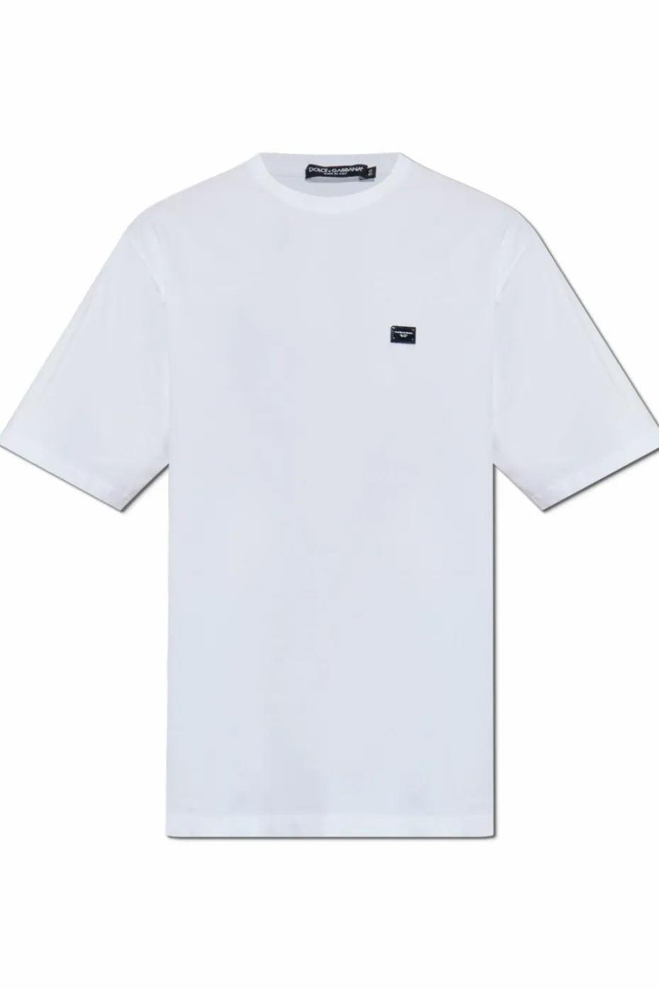 Dolce & Gabbana BIAŁY T-shirt z aplikacją z logo
