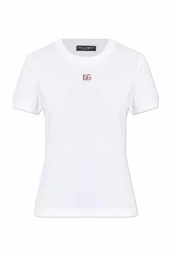 Dolce & Gabbana BIAŁY T-shirt z logo