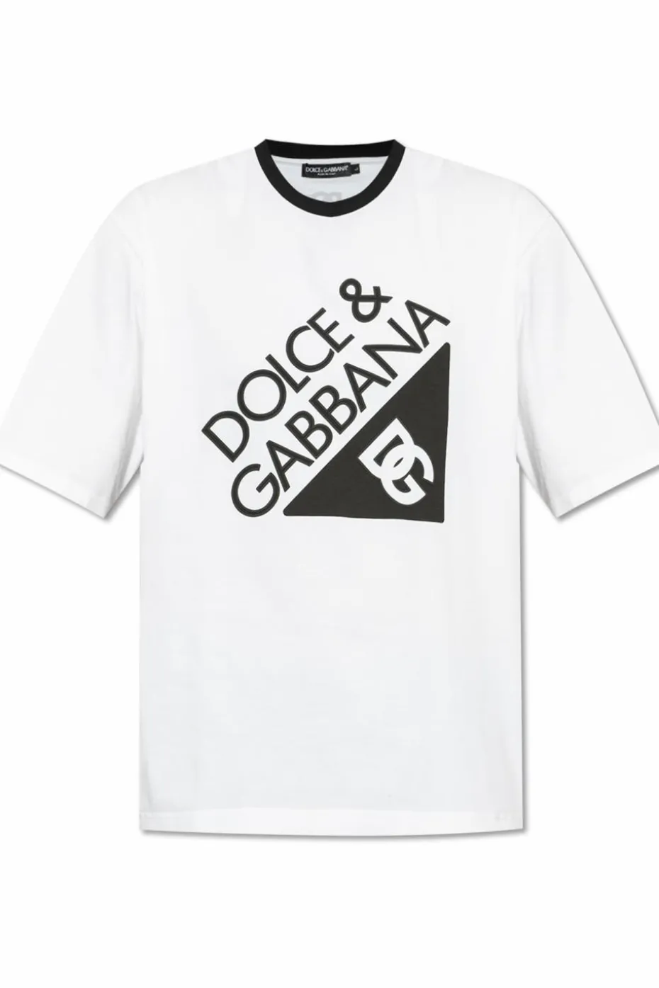 Dolce & Gabbana BIAŁY T-shirt z nadrukowanym logo
