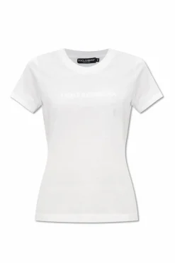 Dolce & Gabbana BIAŁY T-shirt z logo