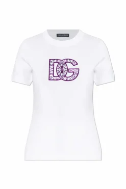 Dolce & Gabbana BIAŁY T-shirt z logo
