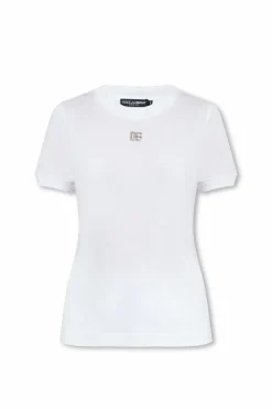 Dolce & Gabbana BIAŁY T-shirt z logo