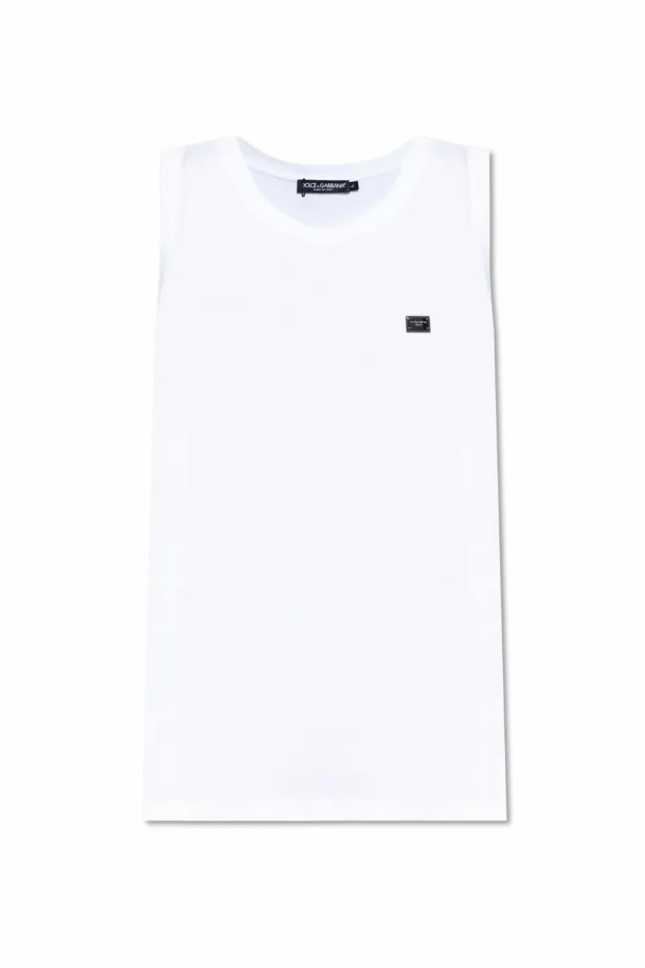 Dolce & Gabbana BIAŁY T-shirt bez rękawów