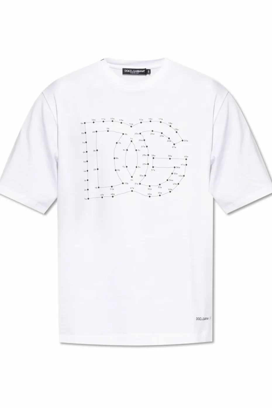 Dolce & Gabbana BIAŁY T-shirt z nadrukowanym logo