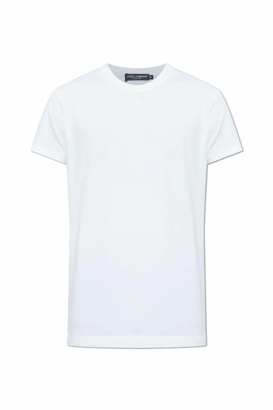 Dolce & Gabbana BIAŁY T-shirt z wyszytym logo