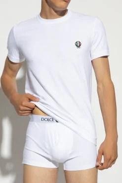 Dolce & Gabbana BIAŁY T-shirt z logo