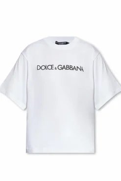 Dolce & Gabbana BIAŁY T-shirt z logo