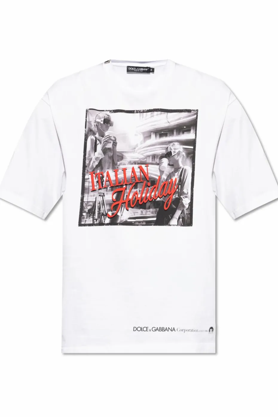 Dolce & Gabbana BIAŁY T-shirt z nadrukiem