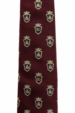 Dolce & Gabbana BORDO Jedwabny krawat