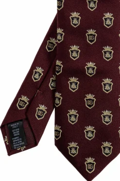 Dolce & Gabbana BORDO Jedwabny krawat