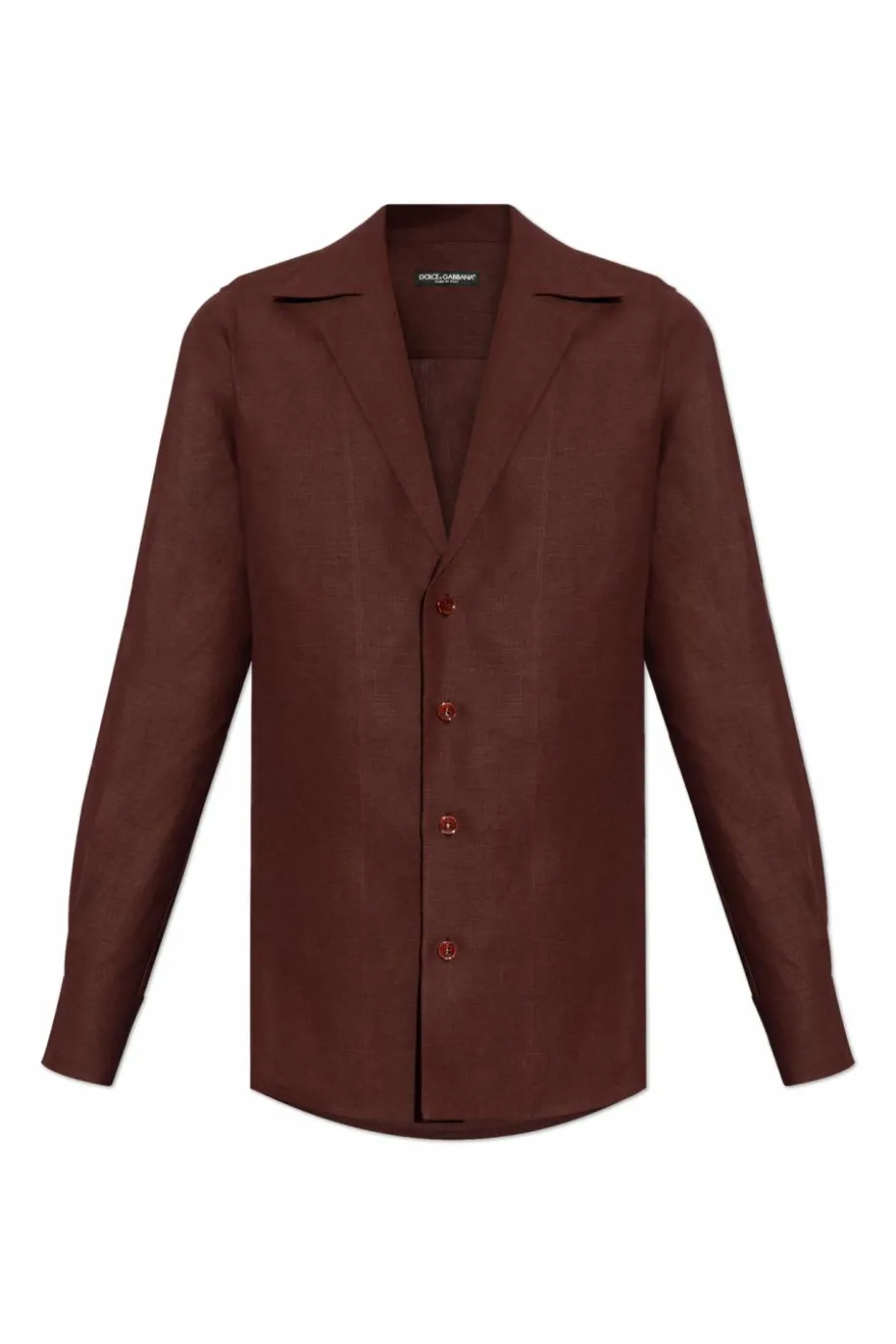 Dolce & Gabbana BORDO Lniana koszula