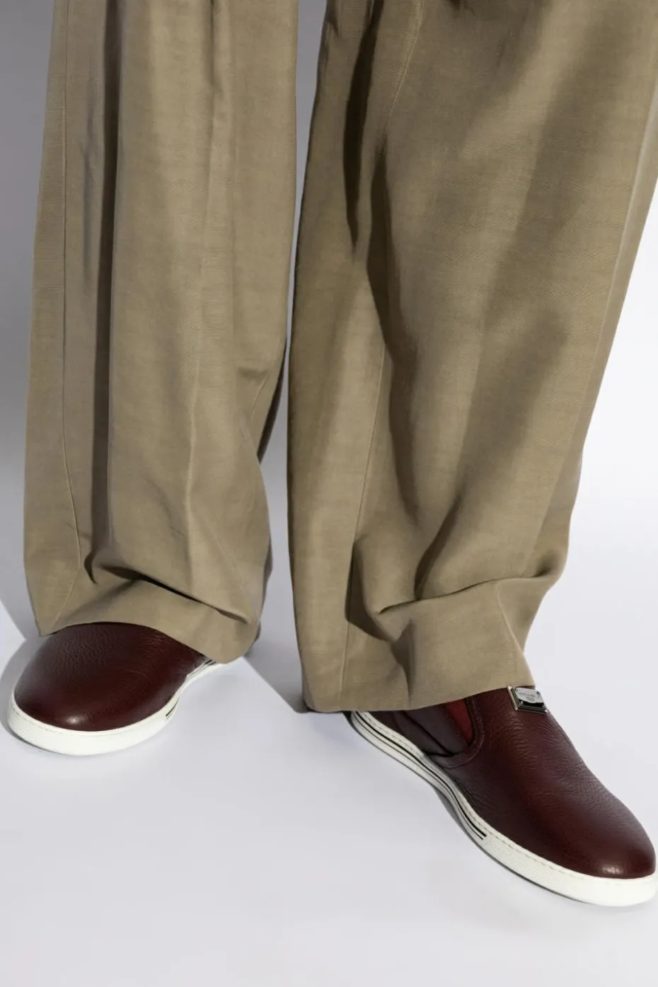 Dolce & Gabbana BORDO Skórzane buty typu `slip-on`