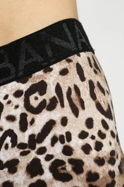 Dolce & Gabbana BRĄZOWY Bokserki z motywem zwierzęcym