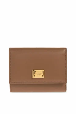 Dolce & Gabbana BRĄZOWY Skórzany portfel