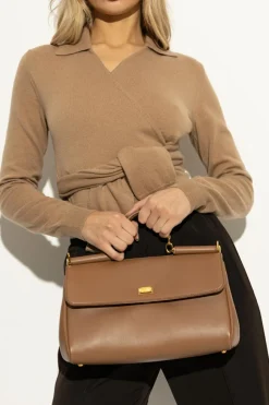 Dolce & Gabbana BRĄZOWY Torba do ręki ‘Sicily Large’