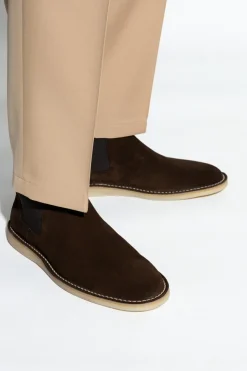 Dolce & Gabbana BRĄZOWY Zamszowe sztyblety