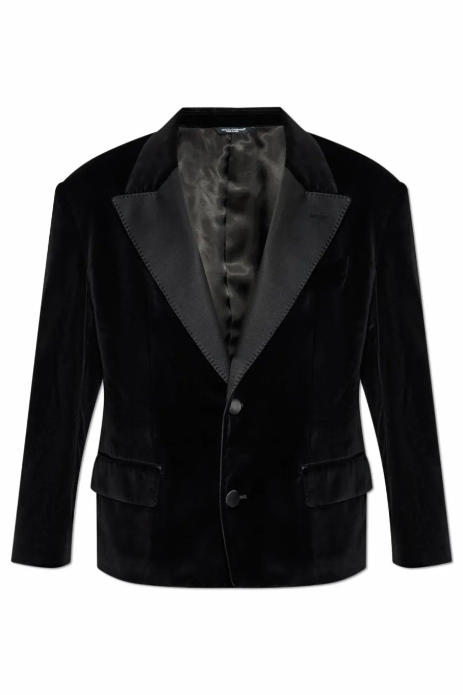 Dolce & Gabbana CZARNY Aksamitna marynarka