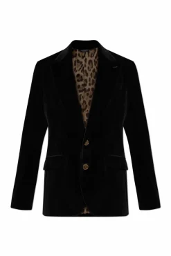 Dolce & Gabbana CZARNY Aksamitna marynarka