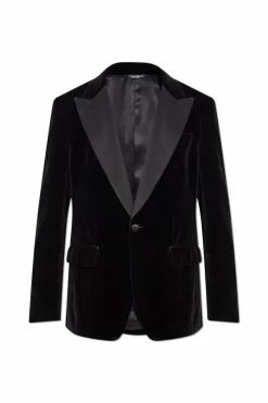 Dolce & Gabbana CZARNY Aksamitna marynarka
