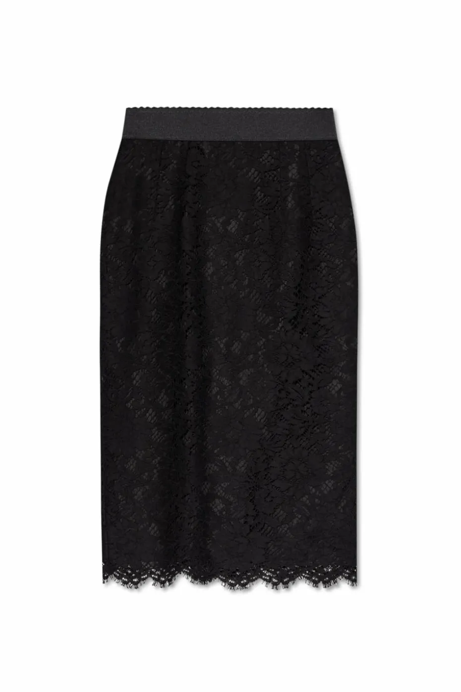 Dolce & Gabbana CZARNY Ażurowa spódnica