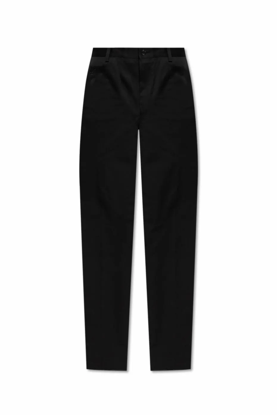 Dolce & Gabbana CZARNY Bawełniane spodnie
