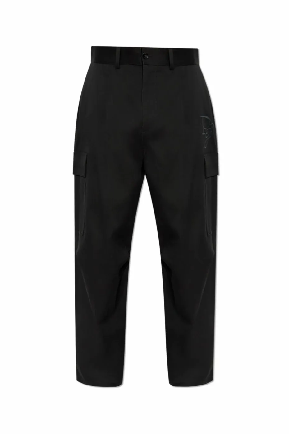 Dolce & Gabbana CZARNY Bawełniane spodnie typu `cargo`