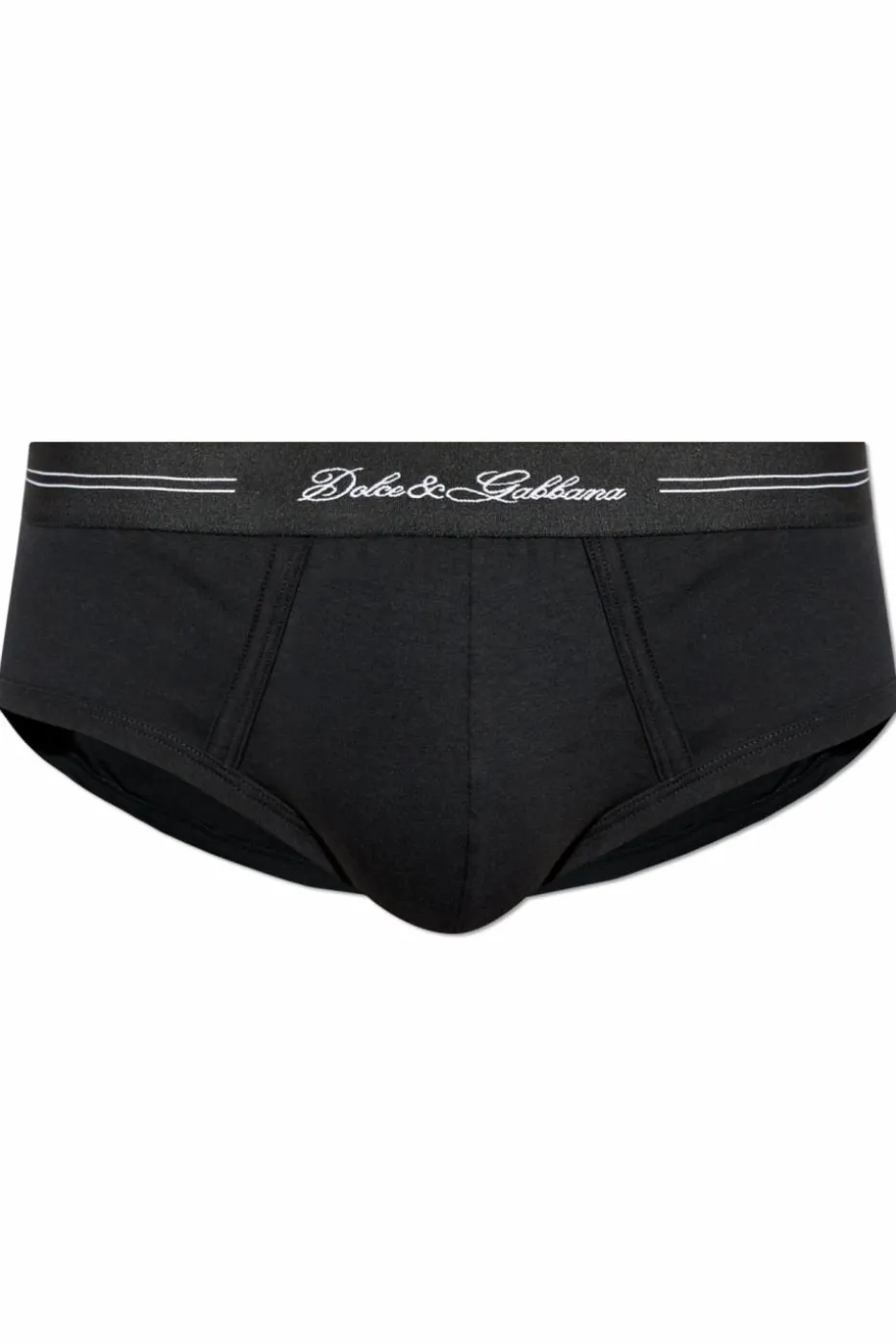 Dolce & Gabbana CZARNY Bawełniane slipy z logo