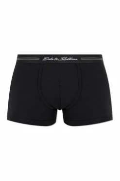Dolce & Gabbana CZARNY Bawełniane bokserki z logo