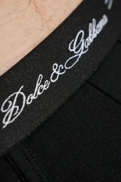 Dolce & Gabbana CZARNY Bawełniane bokserki z logo