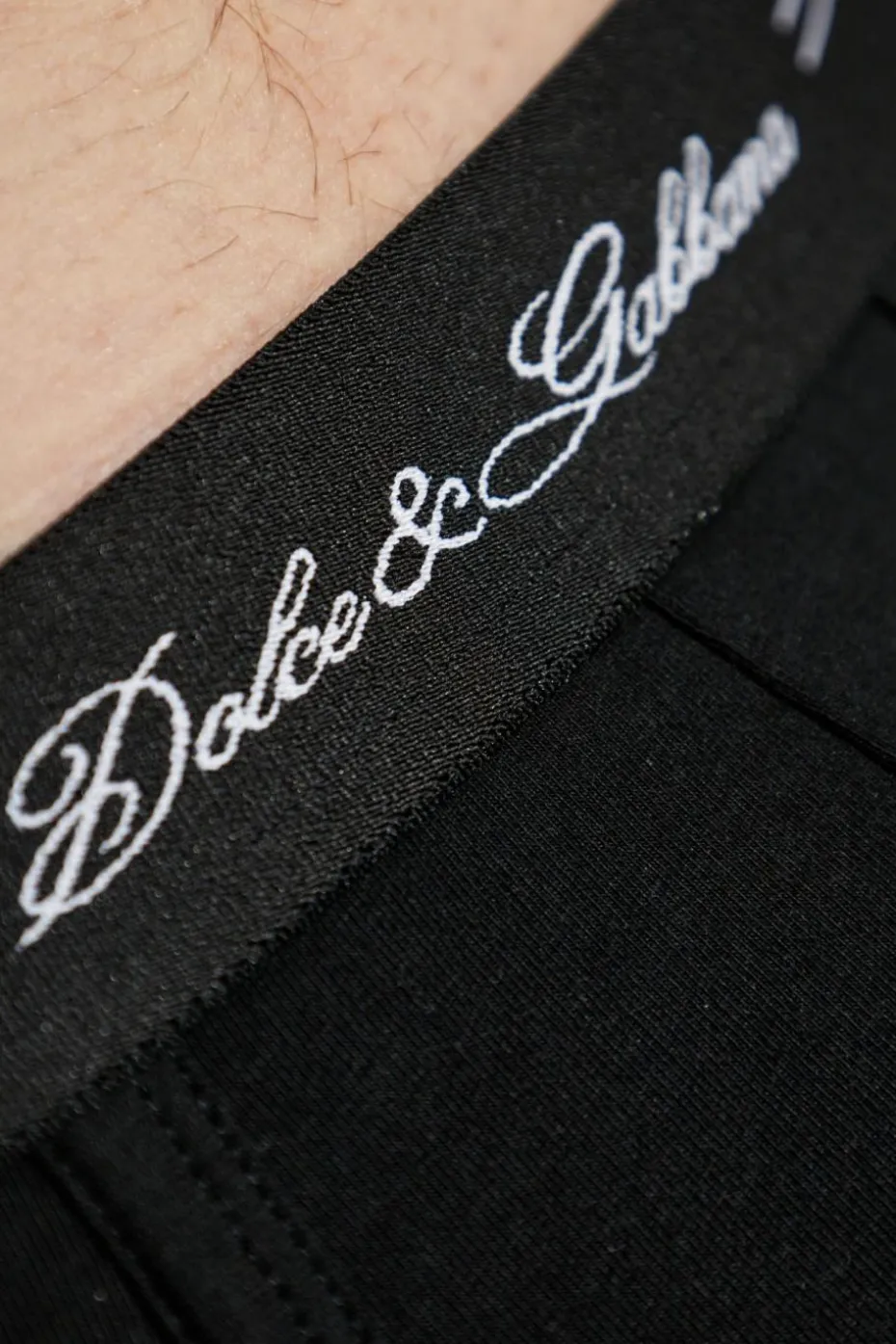 Dolce & Gabbana CZARNY Bawełniane bokserki z logo