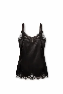 Dolce & Gabbana CZARNY Bieliźniany top na ramiączkach