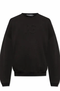 Dolce & Gabbana CZARNY Bluza z wypukłym logo