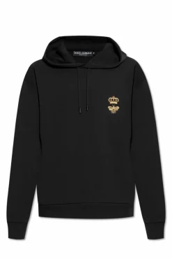 Dolce & Gabbana CZARNY Bluza z kapturem