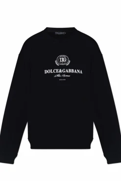 Dolce & Gabbana CZARNY Bluza z nadrukowanym logo