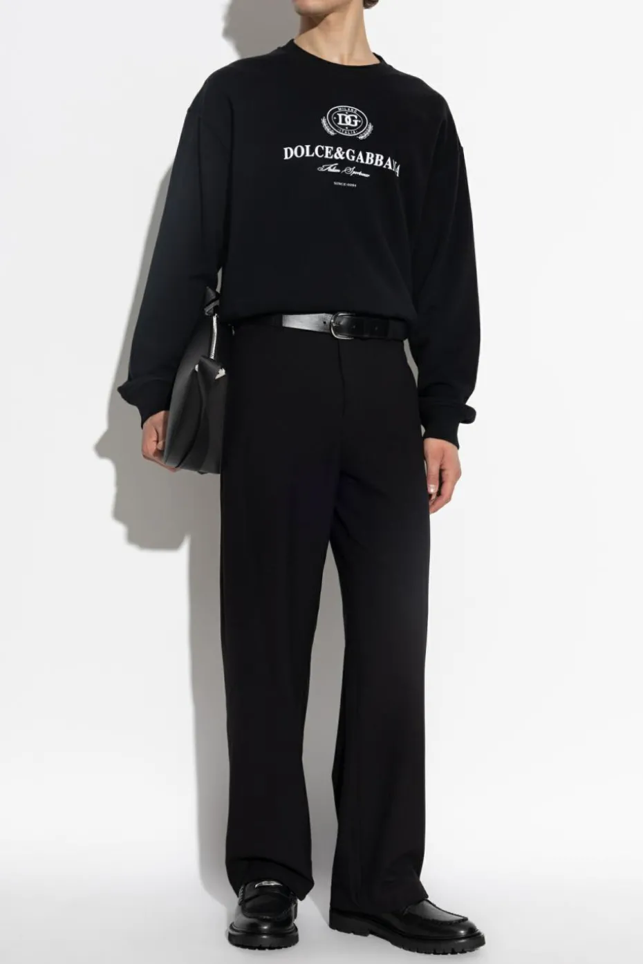 Dolce & Gabbana CZARNY Bluza z nadrukowanym logo