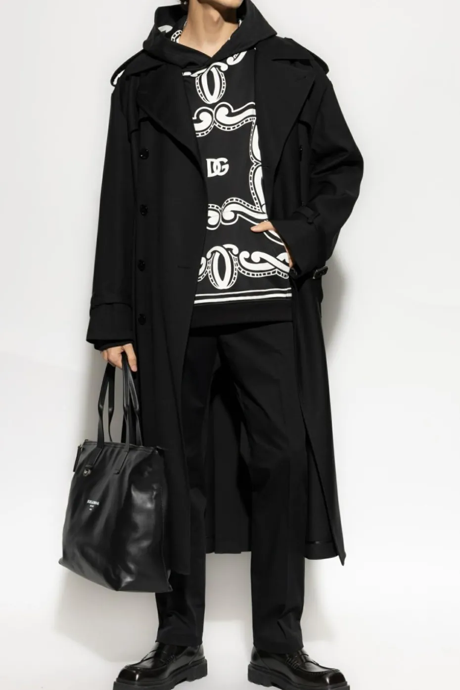 Dolce & Gabbana CZARNY Bluza z kapturem
