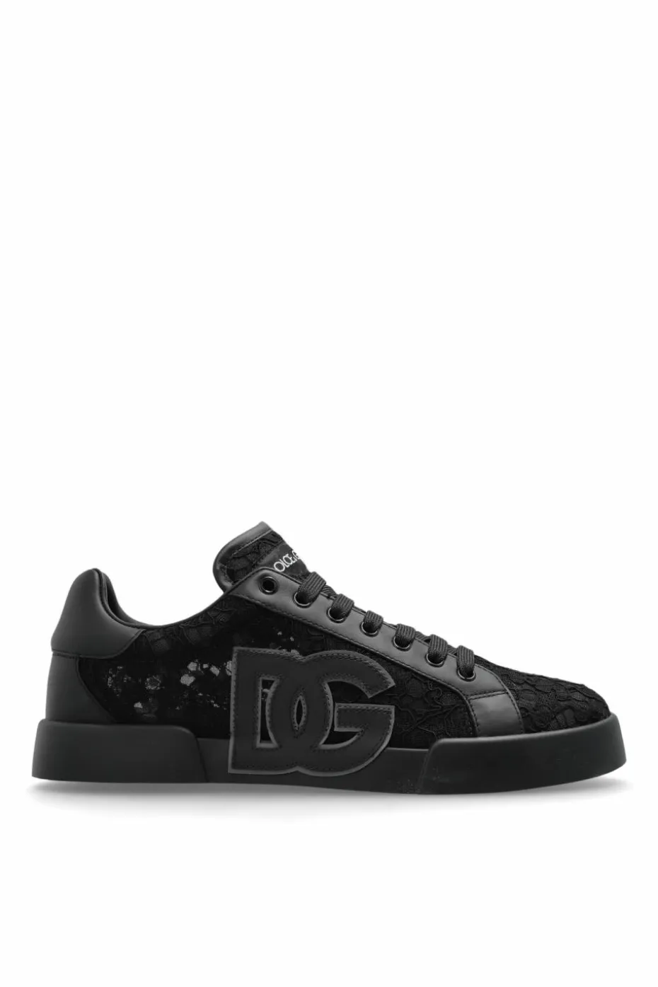 Dolce & Gabbana CZARNY Buty sportowe z koronkową wstawką