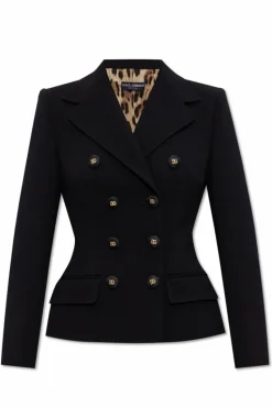 Dolce & Gabbana CZARNY Dwurzędowa marynarka