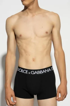 Dolce & Gabbana CZARNY Dwupak bokserek z logo
